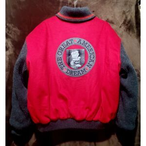 Vintage Iceberg Charlie Brown Peanuts Jacket The Greatest American Dream Red50